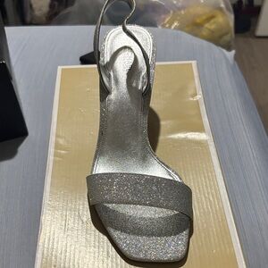 Michael Kors Silver Glitter Heels